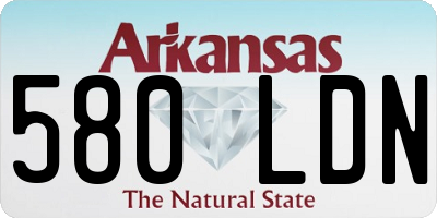 AR license plate 580LDN