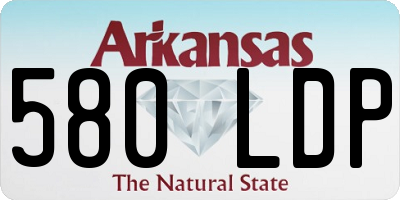 AR license plate 580LDP
