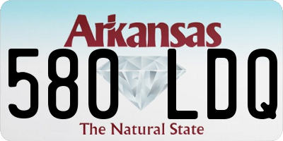 AR license plate 580LDQ