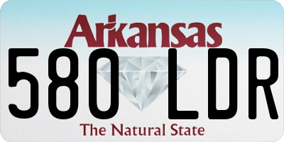 AR license plate 580LDR