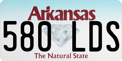 AR license plate 580LDS