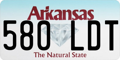 AR license plate 580LDT