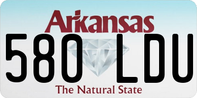 AR license plate 580LDU