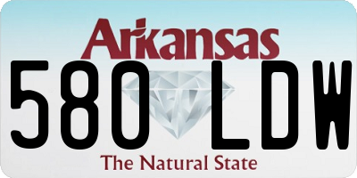 AR license plate 580LDW