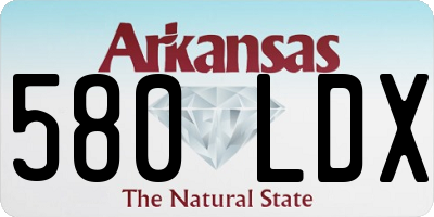 AR license plate 580LDX
