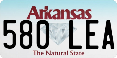 AR license plate 580LEA
