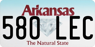 AR license plate 580LEC