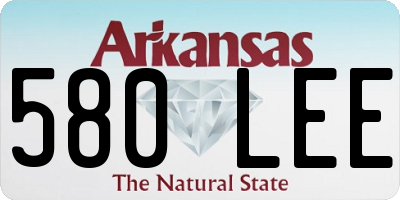 AR license plate 580LEE