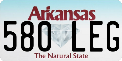 AR license plate 580LEG