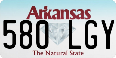 AR license plate 580LGY