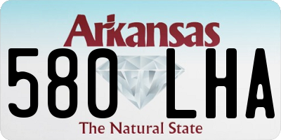 AR license plate 580LHA