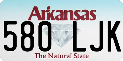 AR license plate 580LJK