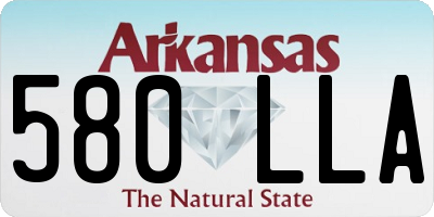AR license plate 580LLA