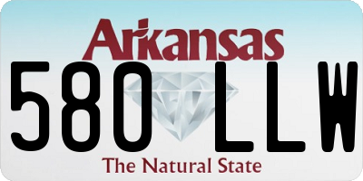 AR license plate 580LLW