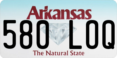 AR license plate 580LOQ