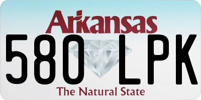 AR license plate 580LPK