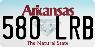 AR license plate 580LRB