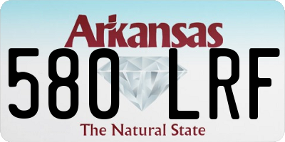 AR license plate 580LRF