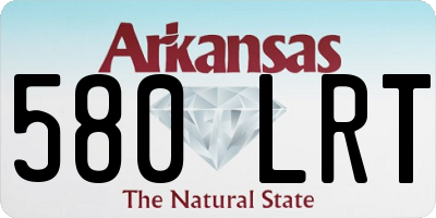 AR license plate 580LRT