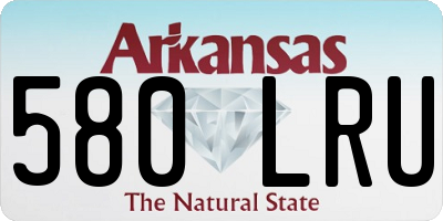 AR license plate 580LRU