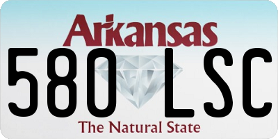 AR license plate 580LSC