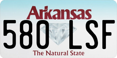AR license plate 580LSF