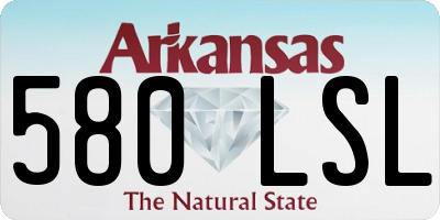 AR license plate 580LSL