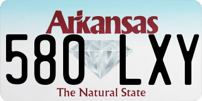 AR license plate 580LXY