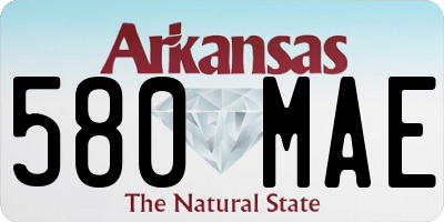 AR license plate 580MAE