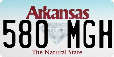 AR license plate 580MGH