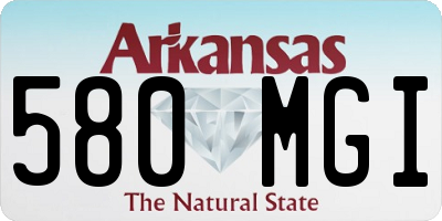 AR license plate 580MGI