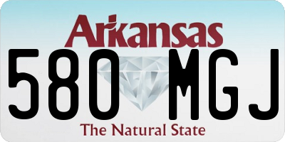AR license plate 580MGJ