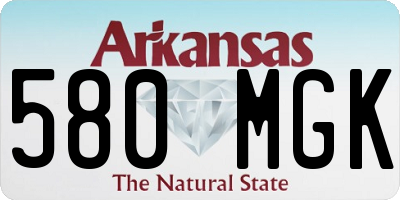 AR license plate 580MGK