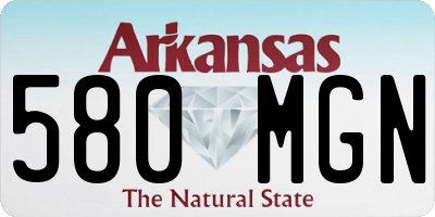 AR license plate 580MGN