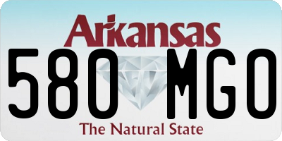 AR license plate 580MGO