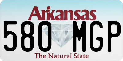 AR license plate 580MGP