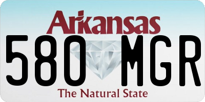 AR license plate 580MGR