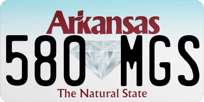 AR license plate 580MGS