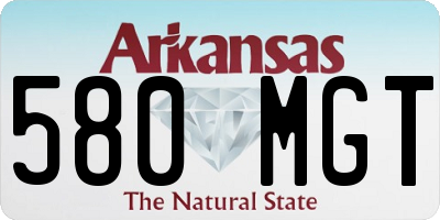 AR license plate 580MGT
