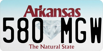 AR license plate 580MGW