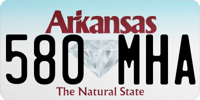 AR license plate 580MHA
