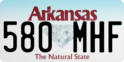 AR license plate 580MHF