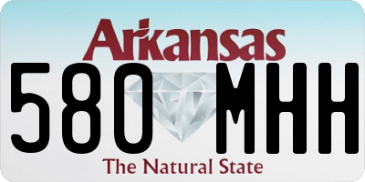 AR license plate 580MHH