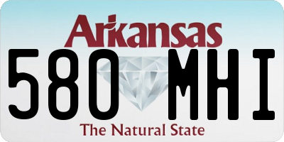 AR license plate 580MHI