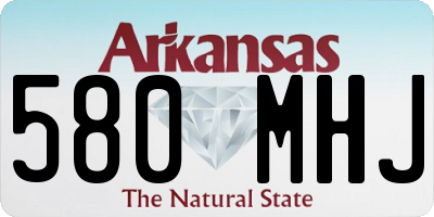 AR license plate 580MHJ
