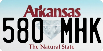 AR license plate 580MHK