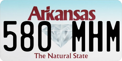 AR license plate 580MHM