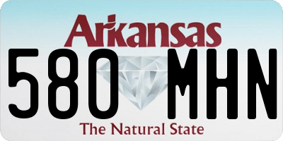AR license plate 580MHN