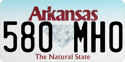 AR license plate 580MHO