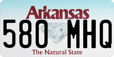 AR license plate 580MHQ
